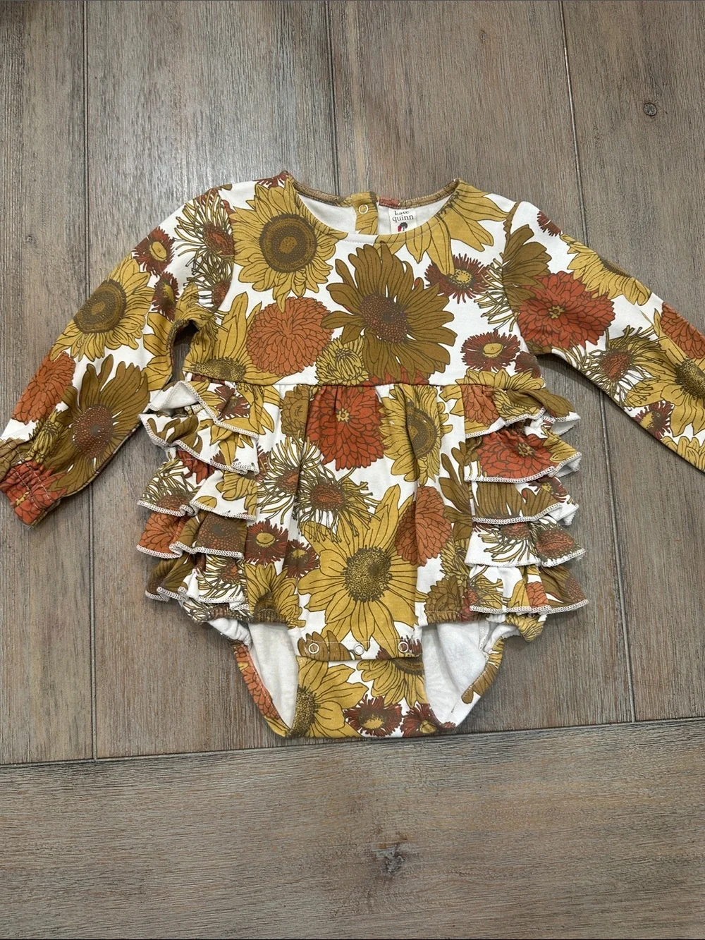 Kate Quinn Girls Sunflower Bubble Romper | Size 2T